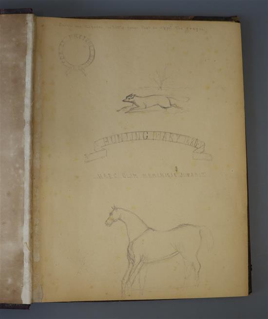 Anon - A late 19th century Irish manuscript Hunting Diary in 2 parts for the years 1886-7, folio, 22 and 9 pages in black ink,